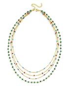 Maison Irem 18k Gold-plated Neckmess Layered Necklace, 14-17.5