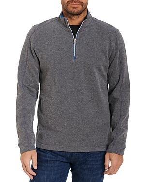 Robert Graham Lindell Cotton Blend Classic Fit Quarter Zip Mock Neck Sweatshirt - 100% Exclusive