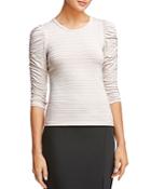 Bailey 44 Inna Striped Ruched-sleeve Top