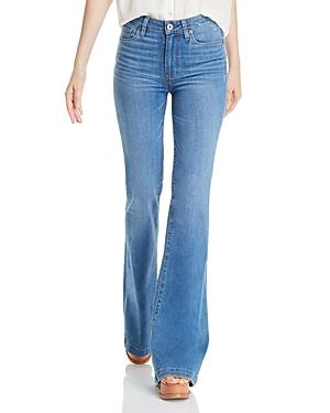 Paige Genevieve Flare Jeans In North Star Distressed