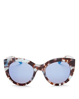 Tory Burch Mirrored Cat Eye Sunglasses, 50mm