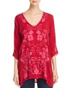 Johnny Was Collection Sheradonian Embroidered Tunic Top