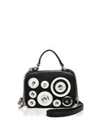 Milly Disc Mini Saffiano Leather Satchel