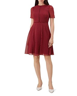 Hobbs London Cecily Polka Dot Fit-and-flare Dress
