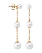 Majorica Simulated Cultured Pearl Drop Earrings In White Gold-plated Sterling Silver