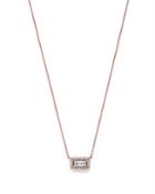 Bloomingdale's Diamond Princess & Round Halo Pendant Necklace In 14k Rose Gold, 0.25 Ct. T.w. - 100% Exclusive