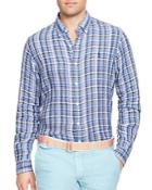 Polo Ralph Lauren Plaid Linen Regular Fit Button Down Shirt