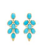 Temple St. Clair 18k Yellow Gold Diamond & Turquoise Drop Earrings
