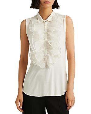 Lauren Ralph Lauren Sleeveless Ruffle Shirt