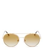 Dolce & Gabbana Brow Bar Round Sunglasses, 52mm