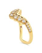 Hayley Paige For Hearts On Fire 18k Yellow Gold Behati Silhoutte Power Band With Diamonds & Pink Sapphire