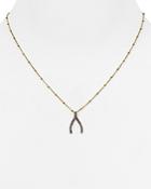 Chan Luu Diamond Wishbone Pendant Necklace, 17