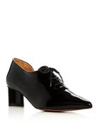 Robert Clergerie Women's Suzanne Leather Pointed Toe Mid-heel Oxfords