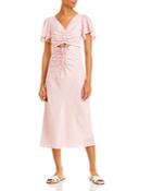 Lucy Paris Cutout Flutter Sleeve Gingham Dress