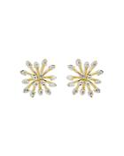 Hueb 18k Yellow Gold Luminus Diamond Starburst Stud Earrings