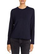 Majestic Filatures Soft Touch Stripe Long Sleeve Relaxed Crew Tee