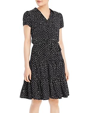 T Tahari Polka Dot Tiered Dress