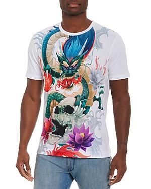 Robert Graham White Lotus Cotton Graphic Tee