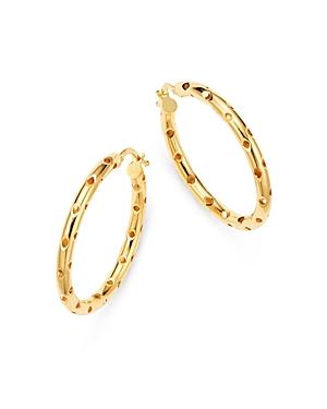 Bloomingdale's Perforated Hoop Earrings In 14k Yellow Gold - 100% Exclusive