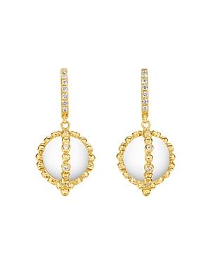 Temple St. Clair 18k Yellow Gold Celestial Rock Crystal & Diamond Sassini Amulet Earrings