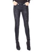 Liverpool Kayden Embroidered Skinny Jeans In Carbon Shadow
