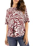 Ingrid & Isabel Zebra Print Zip Back Maternity Top