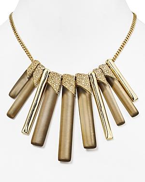 Alexis Bittar Lucite Crystal Encrusted Bib Necklace, 16