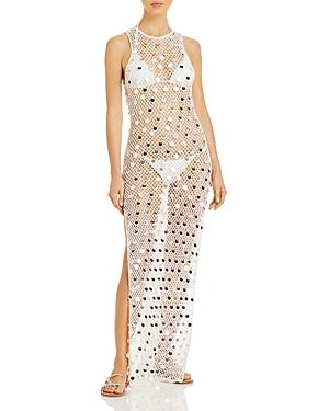Caroline Constas Long Crochet Maxi Dress Swim Cover-up