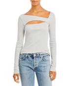 Citizens Of Humanity Iris Ribbed Cutout Neck Top