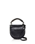 Marni Color Block Leather And Suede Saddle Bag