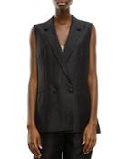 The Kooples Sleeveless Double Breasted Blazer