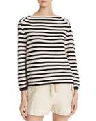 Vince Striped Boat Neck Sweater