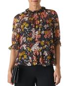 Whistles Clover Floral Ruffled Top