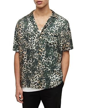 Allsaints Reservos Short Sleeve Animal Print Shirt