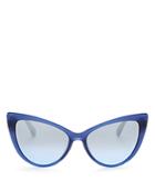 Kate Spade New York Women's Karina Mirrored Cat Eye Sunglasses, 56mm
