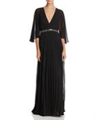 Laundry By Shelli Segal Cape-back Gown