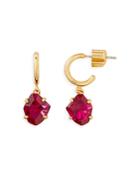 Kate Spade New York Treasure Trove Cubic Zirconia Charm Huggie Hoop Earrings