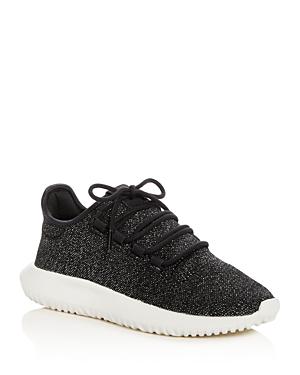Adidas Women's Tubular Shadow Glitter Knit Lace Up Sneakers