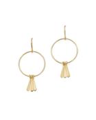 Bloomingdale's 14k Yellow Gold Circle And Fringe Charm Drop Earrings - 100% Exclusive