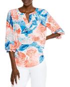 Nic And Zoe Watercolor Blooms Top