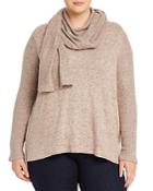 B Collection By Bobeau Curvy Scarf-neck Sweater