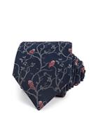 Thomas Pink Owl On A Branch Woven Classic Tie