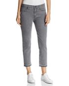 Parker Smith Crop Released-hem Straight Jeans In Chrome