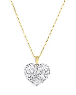 Malka Fluorescent Diamond Heart Xo Pendant Necklace In 18k White & Yellow Gold, 1.46 Ct. T.w. - 100% Exclusive