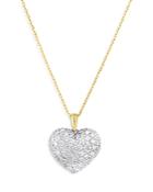 Malka Fluorescent Diamond Heart Xo Pendant Necklace In 18k White & Yellow Gold, 1.46 Ct. T.w. - 100% Exclusive