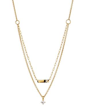 Nadri Pearlfection Cubic Zirconia Bar & Solitaire Layered Pendant Necklace, 16-18
