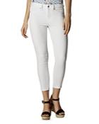 Karen Millen Cropped Skinny Jeans In White