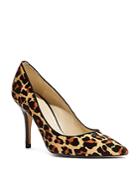 Karen Millen Women's Leopard Print Calf Hair High Heel Court Pumps