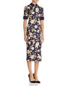 Alice + Olivia Delora Collared Floral Print Midi Dress