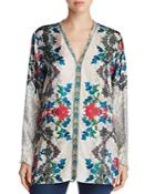 Johnny Was Cane Embroidered Silk Tunic